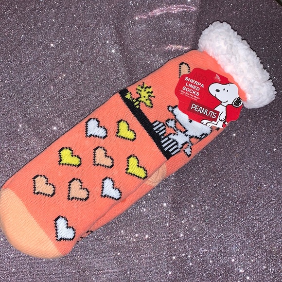 PEANUTS Sherpa Lined‎ Socks - Picture 1 of 5
